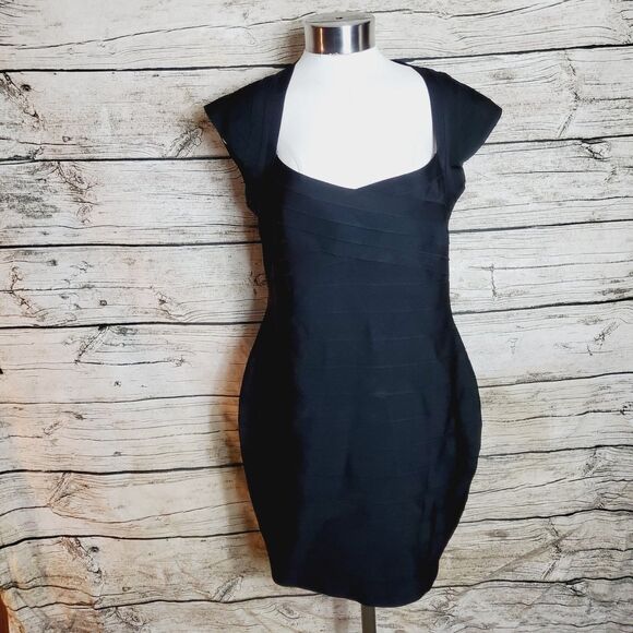 Bebe Jump Sweetheart Bandage Bodycon Dress Size XL - Picture 3 of 8